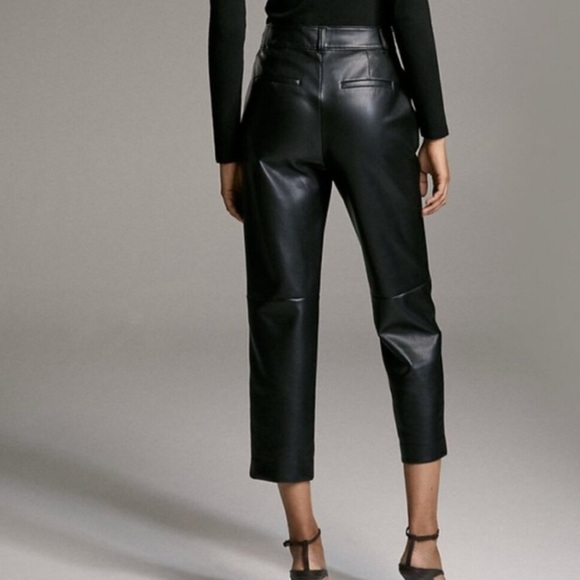 Aritzia Babaton | Hasek Faux Leather Cropped High Waisted Pants - Size 4 - Picture 2 of 8